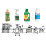 Linha de rotulagem de enchimento e fechamento de fertilizantes líquidos de pesticidas automáticos