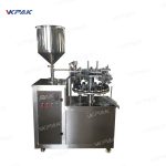 Máquinas de enchimento e selagem de tubos de metal de alumínio dobráveis semiautomáticas