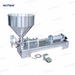 Máquina de enchimento de pasta líquida pneumática completa para loção de creme cosmético