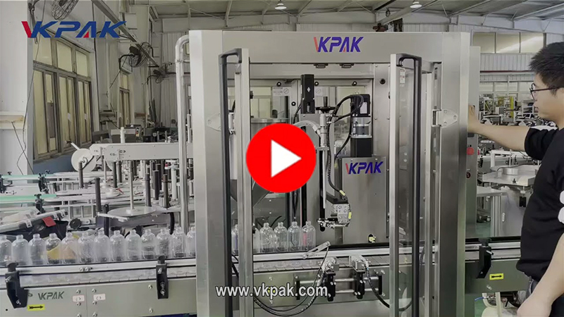 Linha de enchimento de cabeça única para molho, xampu