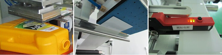 Máquina de etiquetagem de sacos plásticos com bico semiautomática para superfície plana