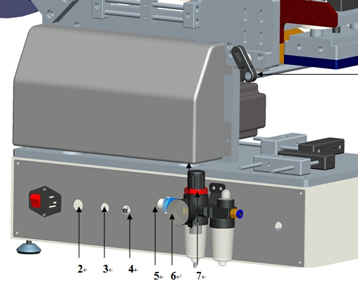 Máquina de etiquetagem de sacos plásticos com bico semiautomática para superfície plana