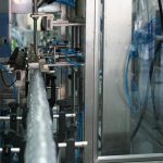 Máquina automática de enchimento de garrafas, tampas, rotulagem, encadernação e sobreembalagem