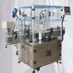 Equipamento de tampa rotativa para garrafas de suco de plástico com tampa e alimentador de elevador