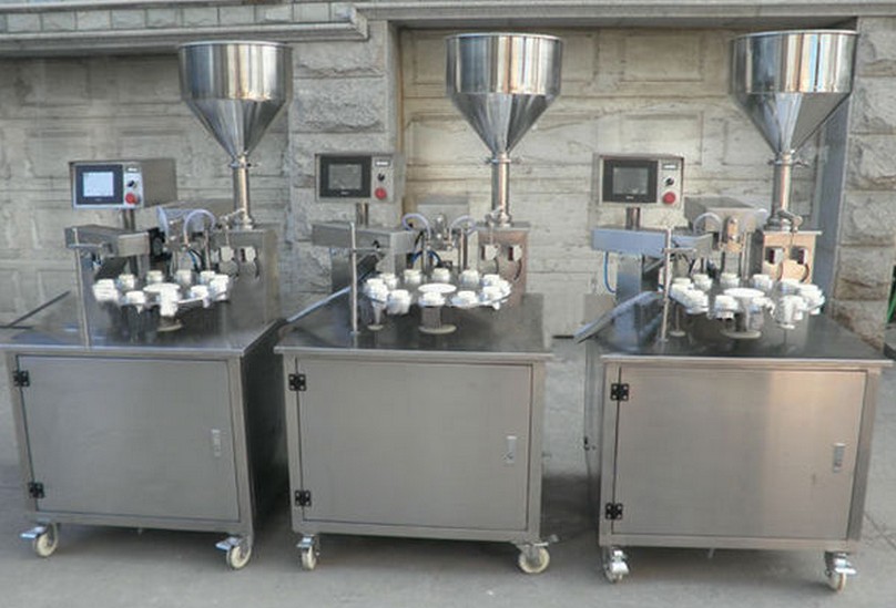 máquinas de selagem ultrassônica de enchimento de tubos rotativos semiautomáticas