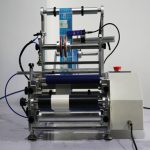 Máquina de rotulagem de frascos de seringa semiautomática para garrafas redondas