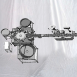 Máquina de enchimento e fechamento de tubos de ensaio pequenos com etiquetadora horizontal