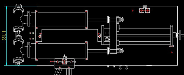 desenho de máquina de enchimento totalmente pneumática de cabeça dupla 5Lit